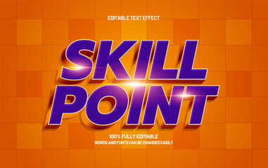 Skill Point Editable Text Effect &ndash; Retro Arcade Pixel Typography for Gaming Title and Screen