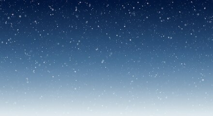 Light blue sky with falling snowflakes and gradient background