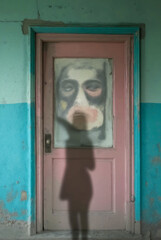 ピンクのドアと少女 | Pink door and girl Generative AI