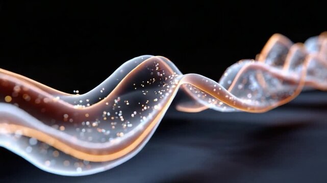 Abstract Energy Wave: A mesmerizing display of flowing energy, characterized by its luminous, undulating form, and representing the dynamism of innovation and connectivity.