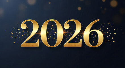 Futuristic neon glowing 2026 numbers