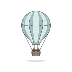 Obraz premium Vintage Hot Air Balloon Illustration - Retro Travel Adventure