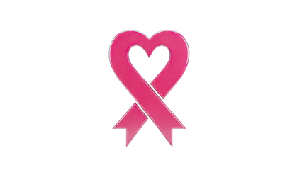 Pink Heart Ribbon