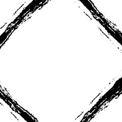 筆文字風の余白背景イラスト