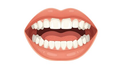 Close-up of a healthy, open mouth displaying white teeth and pink gums