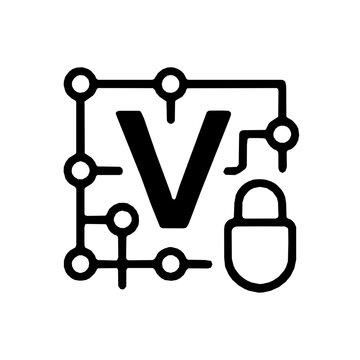 RISC-V physical memory protection PMP outline icon (vector)