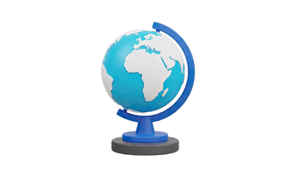 Stylized Globe with Africa and Europe Visible
