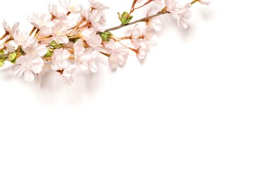 Obraz premium 桜の背景(白)