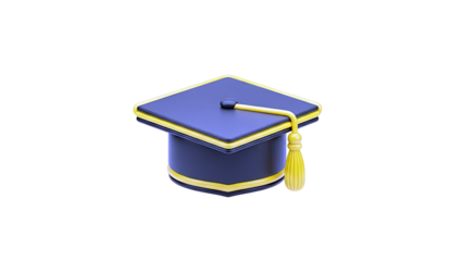 Graduation Cap with Yellow Tassel