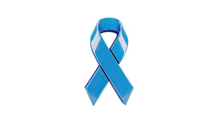 Glossy Blue Awareness Ribbon