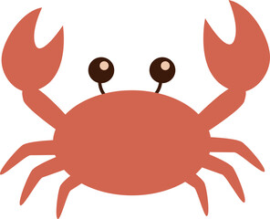 sea crab flat illustration