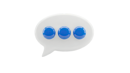 3D Chat Bubble with Ellipses