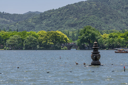 Hangzhou west lake view mountain and sea xihu