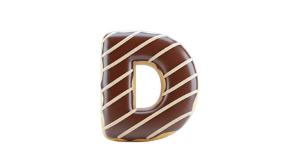 Chocolate Donut Letter D