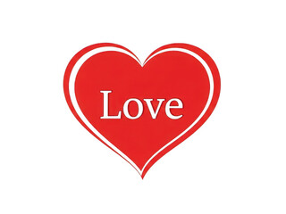 Love heart icon isolated on transparent background