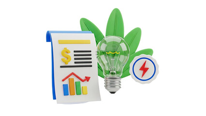 Financial Growth and Energy Efficiency Concept