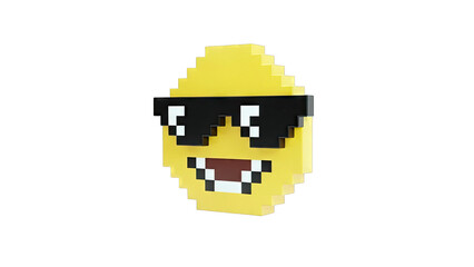 Pixelated Smiley Face with Sunglasses