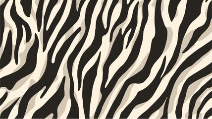 Close-up view of a classic black and creamy white zebra print pattern, showcasing the natural striped texture.