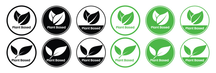 Eco-Friendly Plant Based Product Labels & Vegan Food Packaging Icons