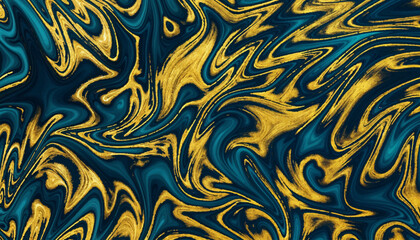 Abstract marble wallpaper background , luxury marble texture gold and blue tone