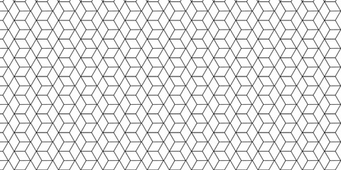 Fototapeta premium Abstract square modern tech grid line box. minimal metal cube creative geometric fabric wall tiles gradient web triangle diamond honeycomb hexagon art decorative textile design.