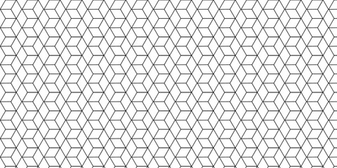 Fototapeta premium Vector abstract square modern tech grid line box. metal cube creative geometric fabric wall tiles gradient web triangle diamond honeycomb hexagon art decorative textile design.