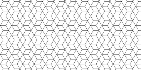 Obraz premium Vector abstract square modern tech grid line box. metal cube creative geometric fabric wall tiles gradient web triangle diamond honeycomb hexagon art decorative textile design.