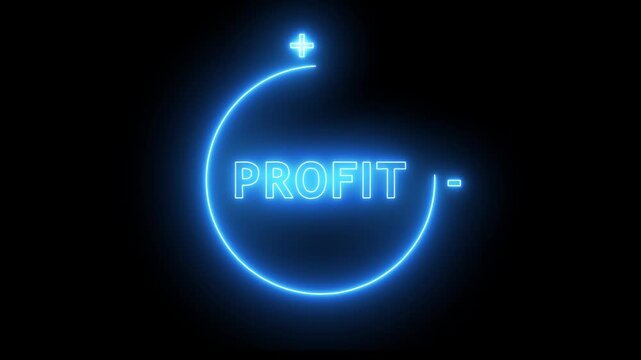 Animated virtual download icon progress for increasing profit added to business product and service. Growth profit, increase profit, value added. Business growth concept.