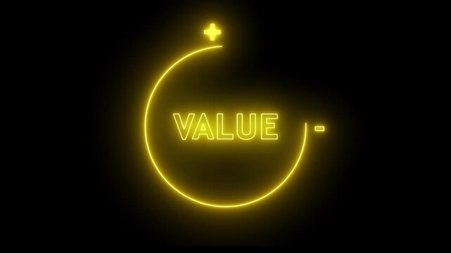 Animated virtual download icon progress for increasing value added to business product and service. Growth value, increase value, value added. business value concept.