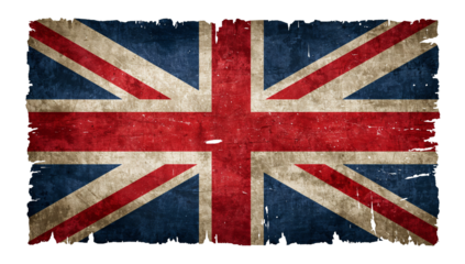 Distressed Union Jack Flag - Vintage British National Symbol
