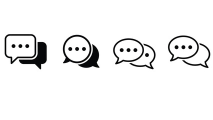 Modern chat icons for digital communication