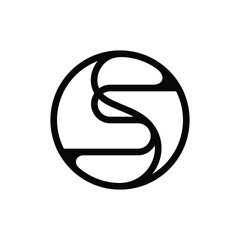 Circle abstract letter S Logo