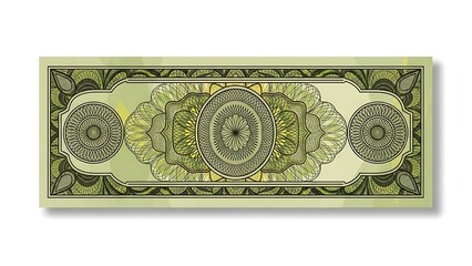 Illustrated currency note with detailed ornamental design
