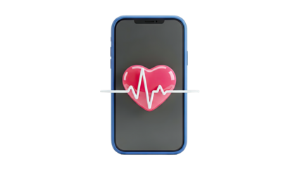 Smartphone with Heartbeat Icon