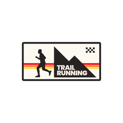 Trail Running Logo Sport Stickers