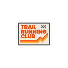 Trail Running Logo Sport Stickers