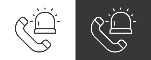 Emergency Response Icon Set Vector Collection Isolated In Black And White