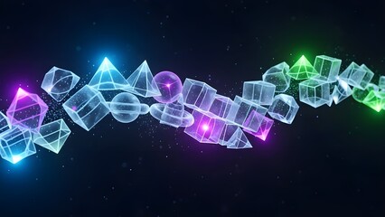 Close-up abstract view of an artificial neural network, glowing with fractal-like digital structure and deep learning concept.