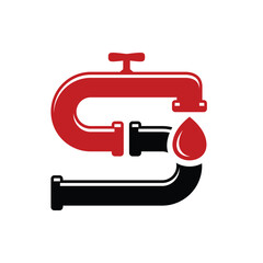 Sleek Black and White Abstract Circular Mark