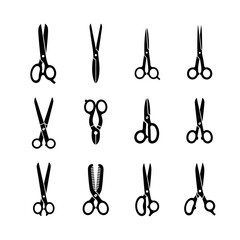 Professional Scissors Tools Icons Collection