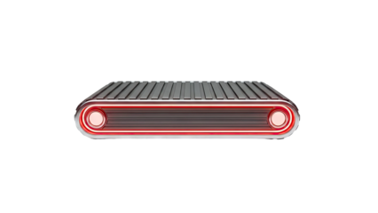 Sleek External Hard Drive with Red LED Accents