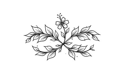 black and white flower