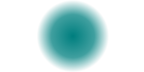 Cyan teal blurred spot with soft focus edges isolated on white, abstract aquatic tone circular gradient for fresh and clean design layouts