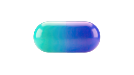 Rounded Capsule with Blue and Teal Gradient