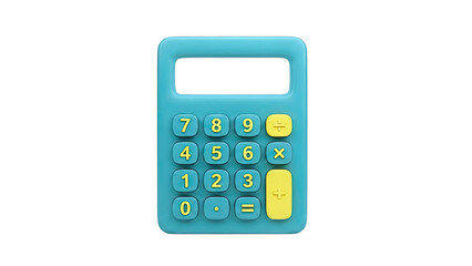 Teal Calculator with Yellow Buttons