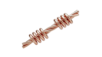 Twisted Copper Wire with Coils