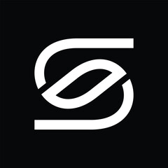 Modern Intertwined Letter S Logo Symbol