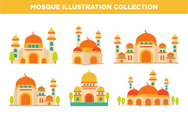 Mosque Illustration Collection Flat Style