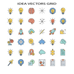 Fototapeta premium Creative Idea Concept with Light Bulb Inspiration