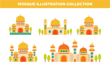 Mosque Illustration Collection Flat Style